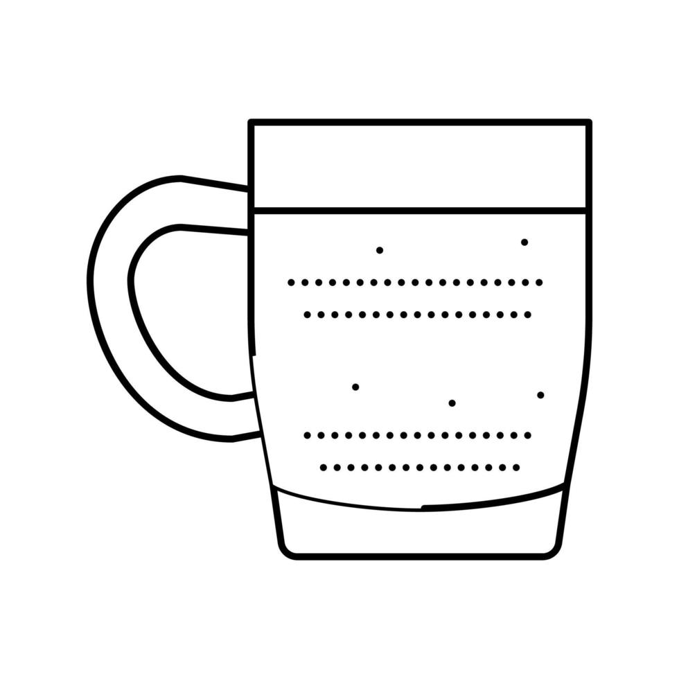 ilustração vetorial de ícone de linha de café doppio vetor