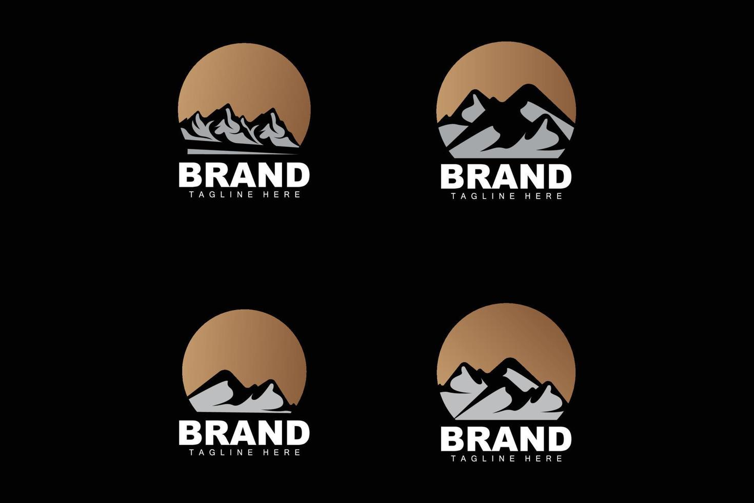 logotipo da montanha, alpinismo vetorial, aventura, design para escalada, equipamento de escalada e marca com logotipo da montanha vetor