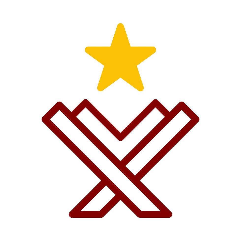 Alcorão ícone duotônico vermelho amarelo estilo Ramadã ilustração vetor elemento e símbolo perfeito.