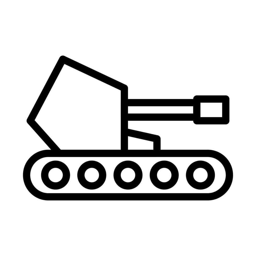 tanque ícone esboço estilo militares ilustração vetor exército elemento e símbolo perfeito.