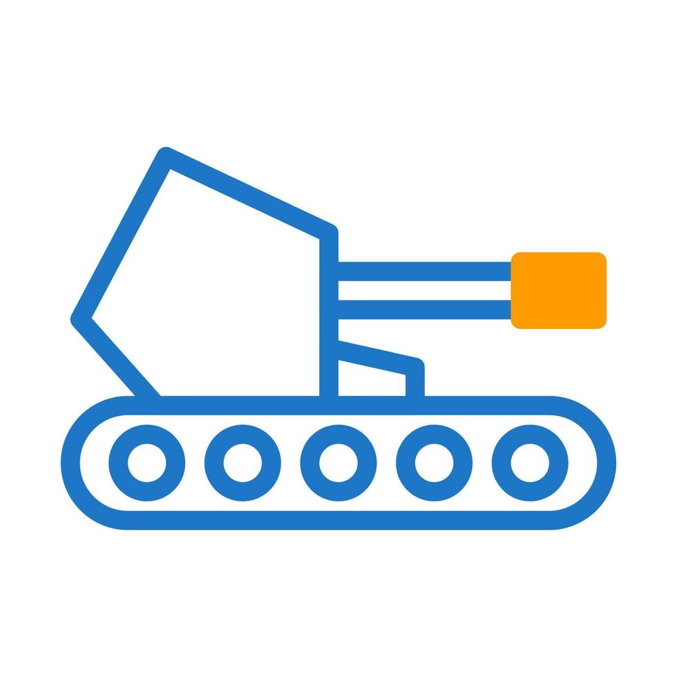 tanque ícone duotônico azul laranja estilo militares ilustração vetor exército elemento e símbolo perfeito.