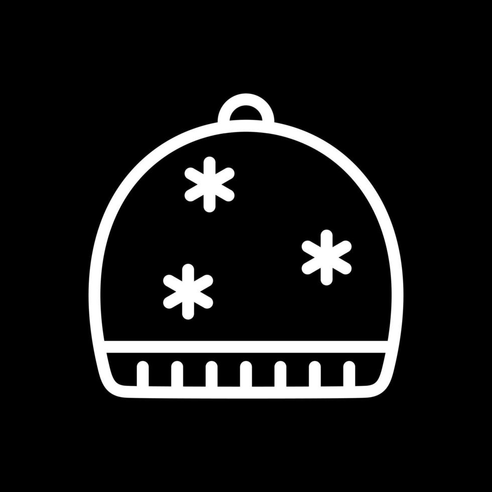 design de ícone de vetor de boné de inverno
