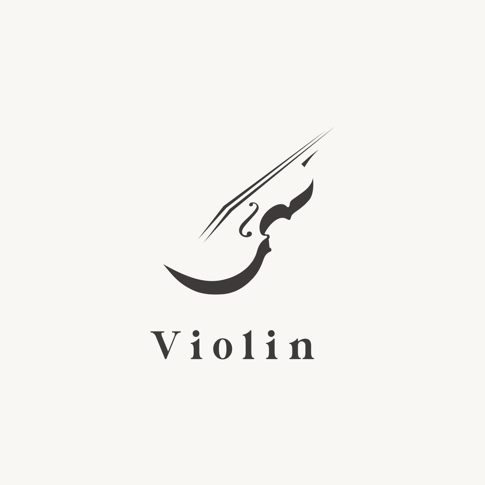 violino orquestra violino música silhueta logotipo Projeto vetor ícone