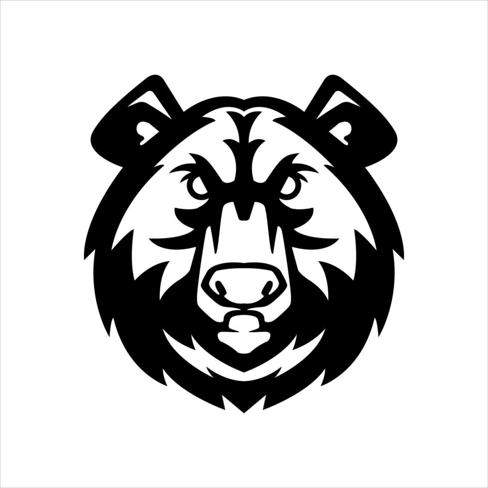 força Urso cabeça símbolo ilustração Projeto vetor