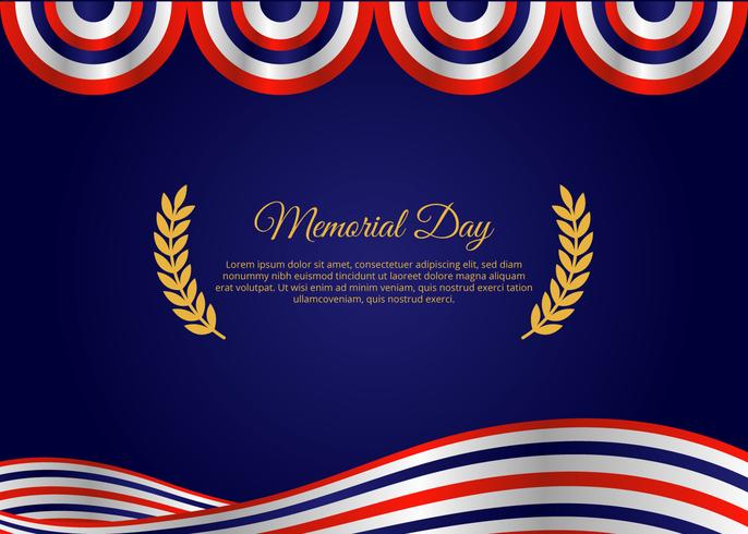 Decorações do vetor do Memorial Day