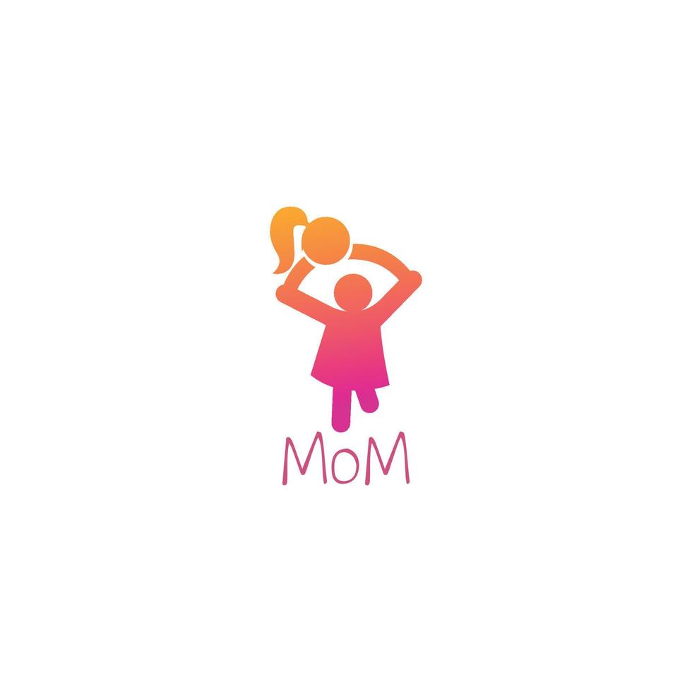mãe logotipo m marca, símbolo, projeto, gráfico, minimalista.logo vetor