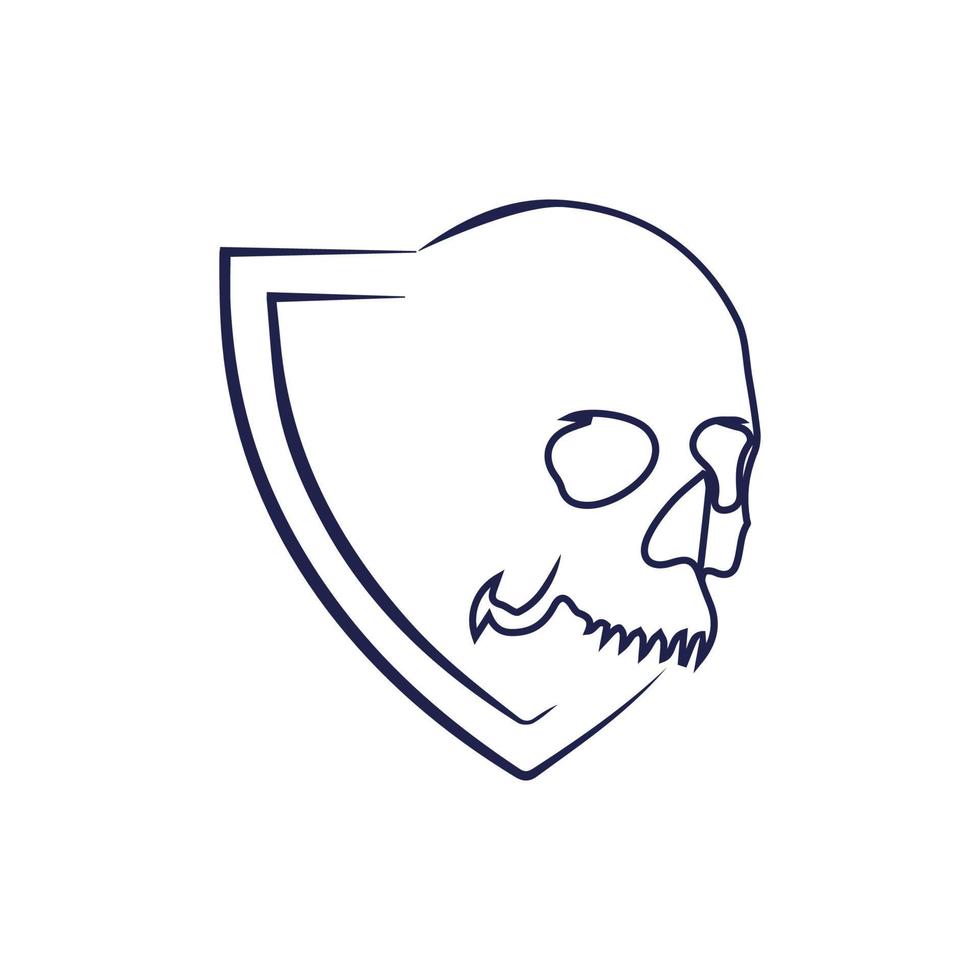 crânio logotipo assustador fantasma símbolo para gamers símbolo projeto, gráfico, minimalista.logo vetor