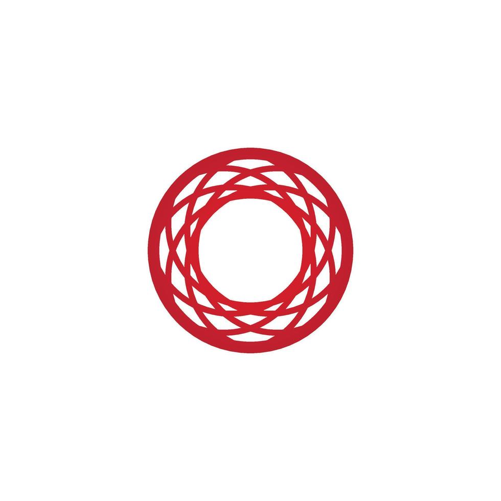 decorativo inspirado ícone dentro vermelho tons, cativante minimalista angular e volta logotipo vetor