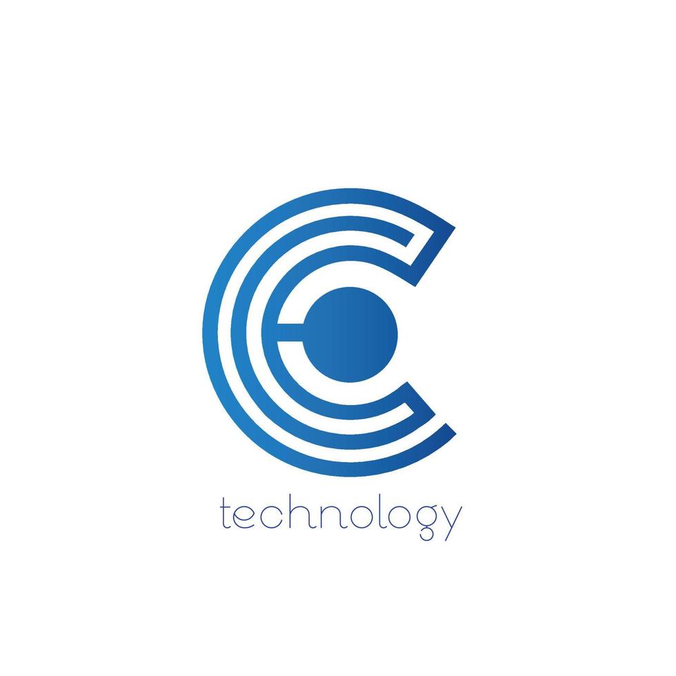 c tecnologia logotipo marca, símbolo, projeto, gráfico, minimalista.logo vetor