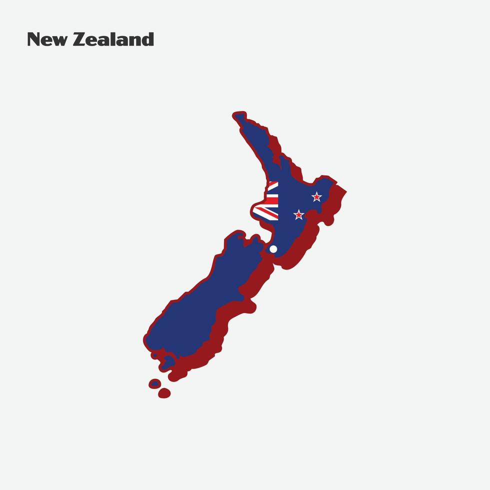 Novo zelândia nação bandeira mapa infográfico vetor