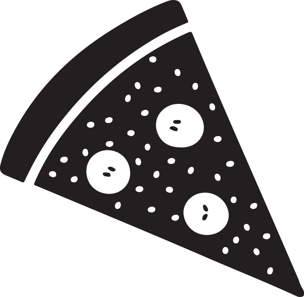 delicioso pizza fatia ícone isolado em branco fundo vetor