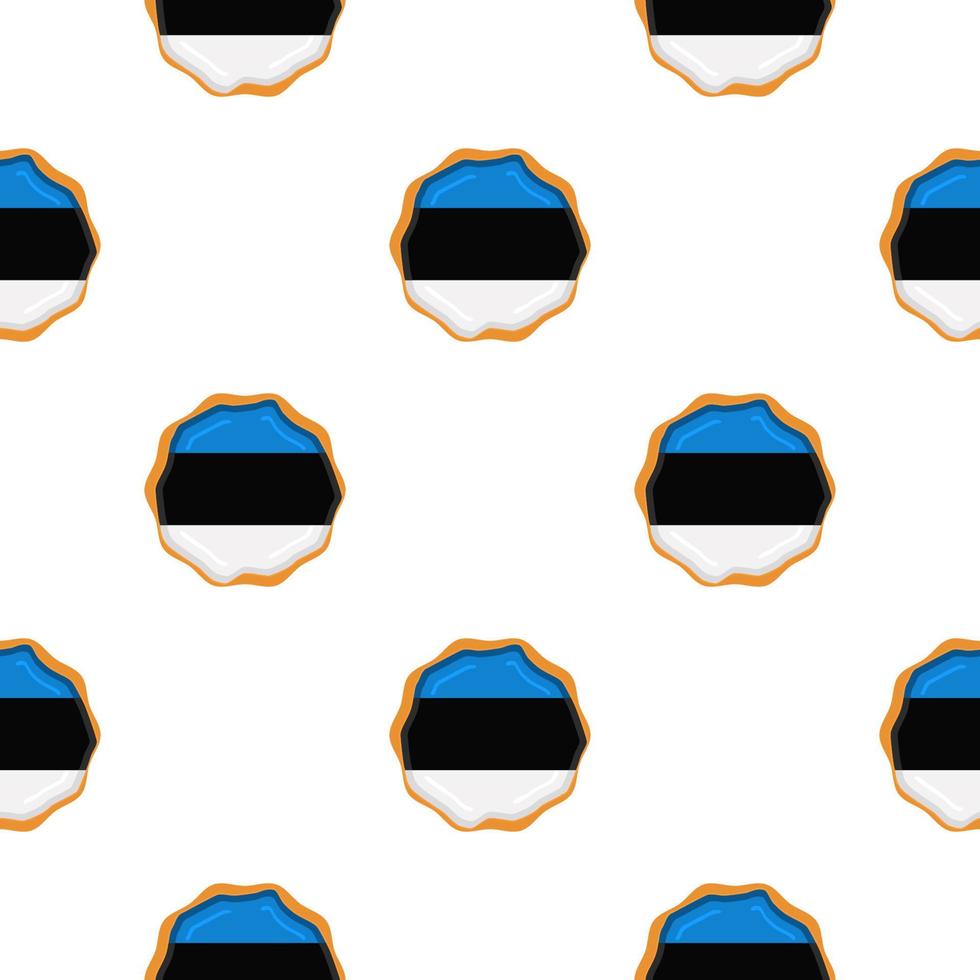 padronizar bolacha com bandeira país Estônia dentro saboroso bolacha vetor