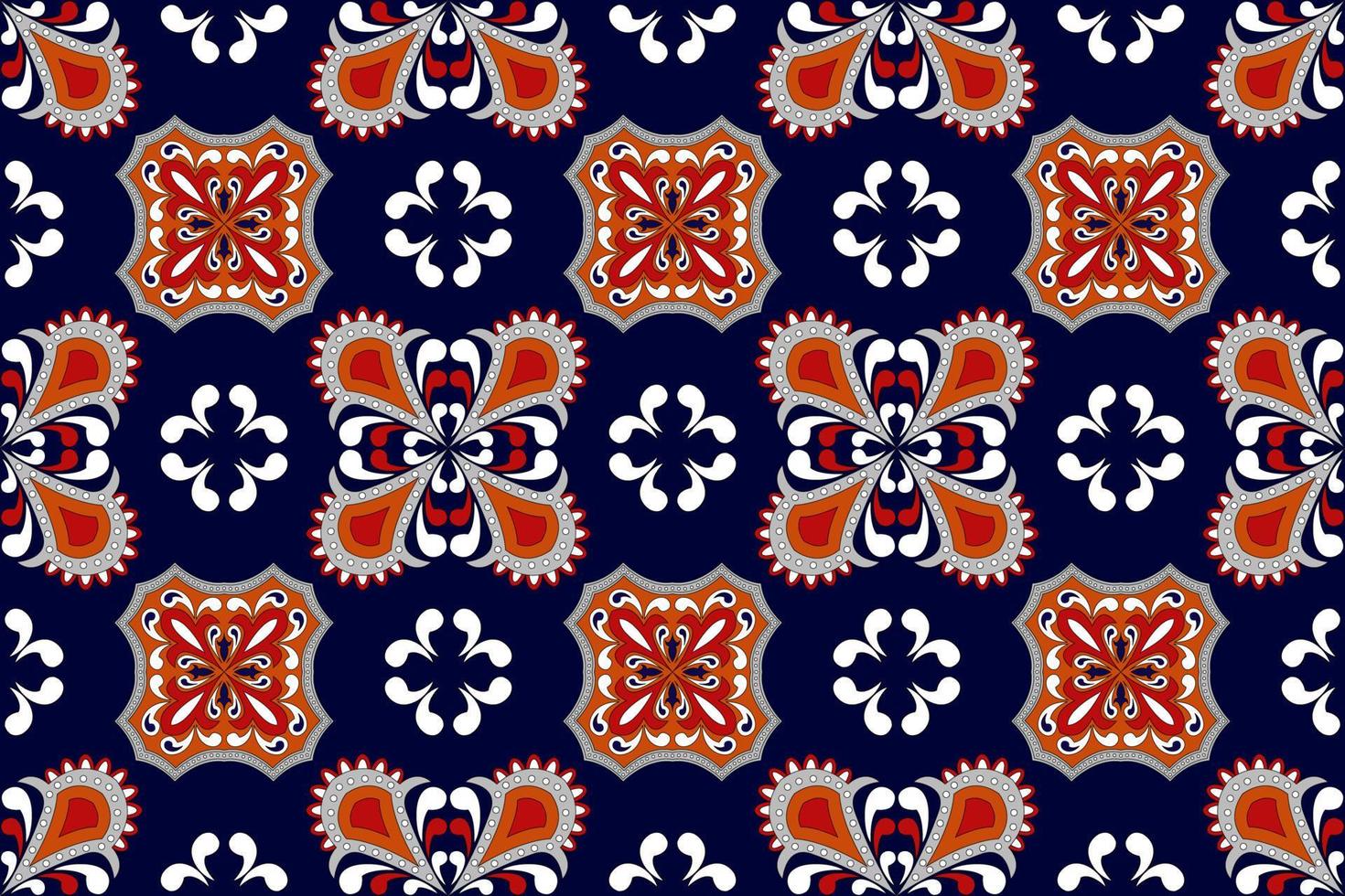 ikat étnico desatado padronizar decoração Projeto. asteca tecido tapete boho mandalas têxtil papel de parede. tribal nativo motivo enfeites africano americano folk tradicional bordado vetor fundo