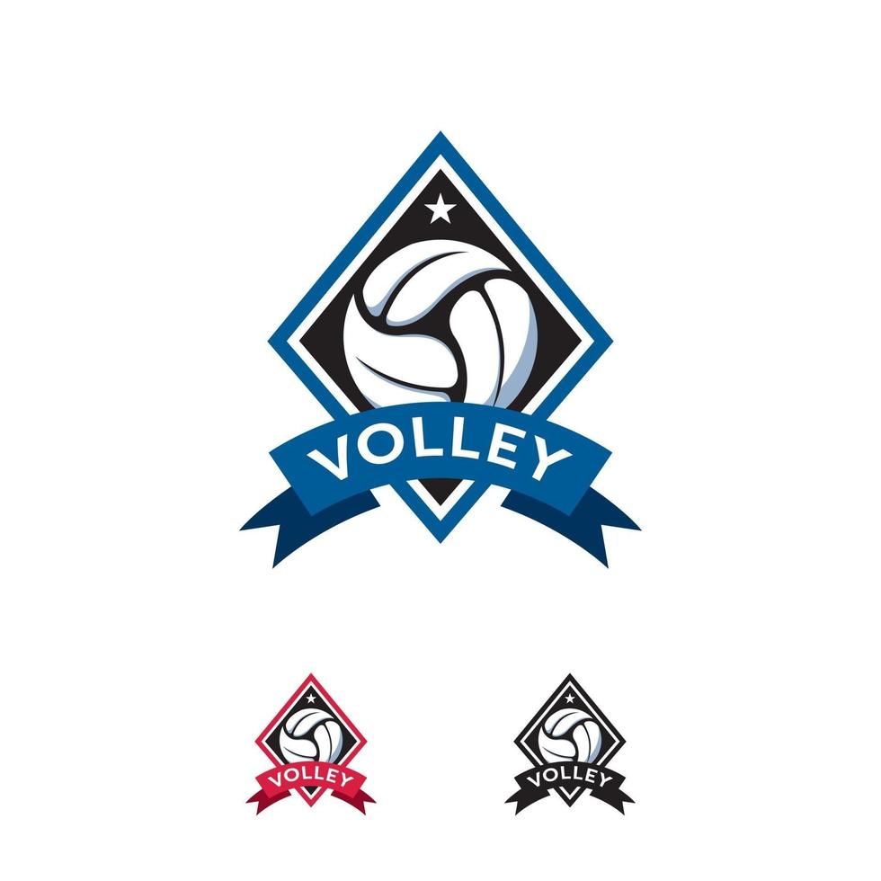 Projetos de logotipo de esporte de voleibol modelo de vetor de emblema, logotipo de emblema de esportes isolado profissional