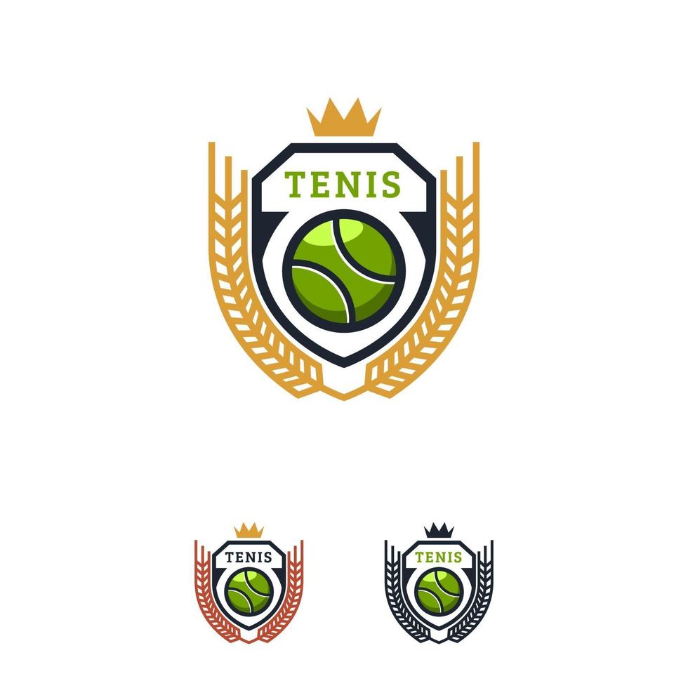 distintivo de designs de logotipo de esporte de tênis vetor
