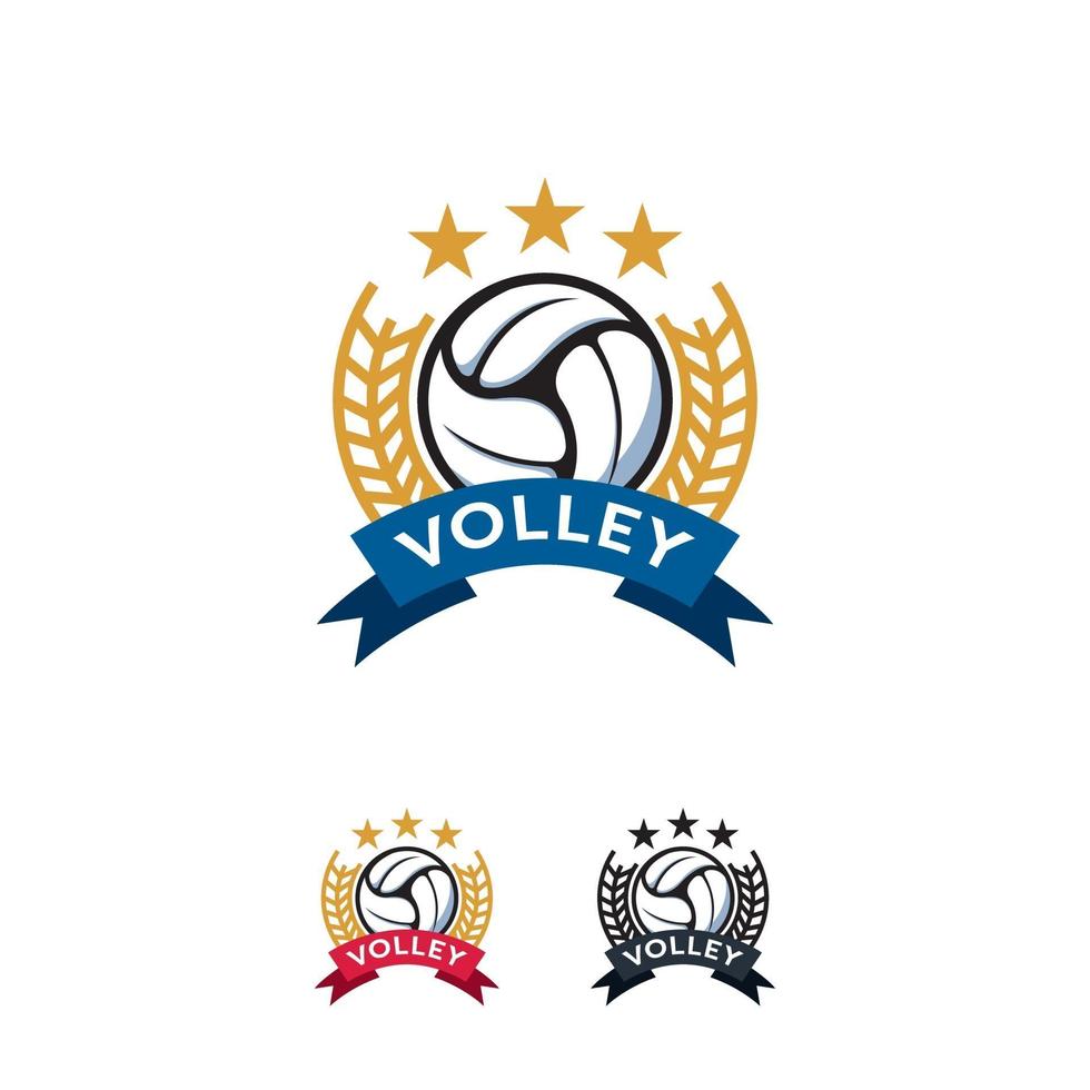 Projetos de logotipo de esporte de voleibol modelo de vetor de emblema, logotipo de emblema de esportes isolado profissional