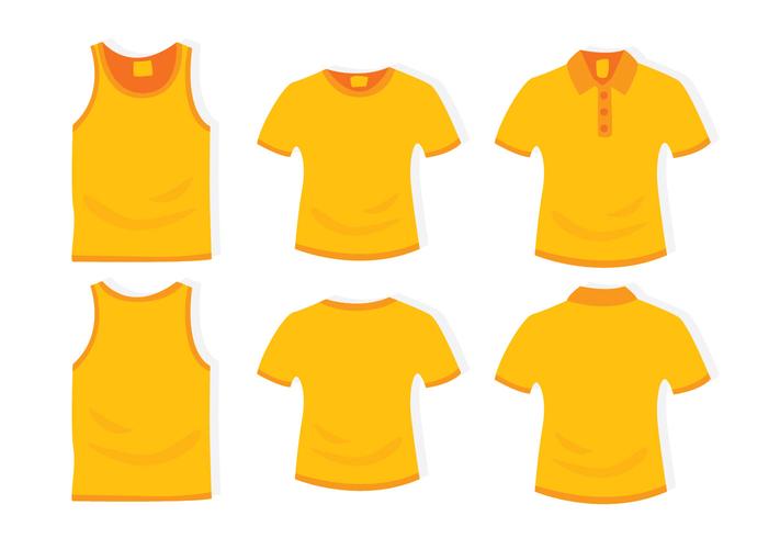 Modelo de Design plano de roupas amarelas vetor