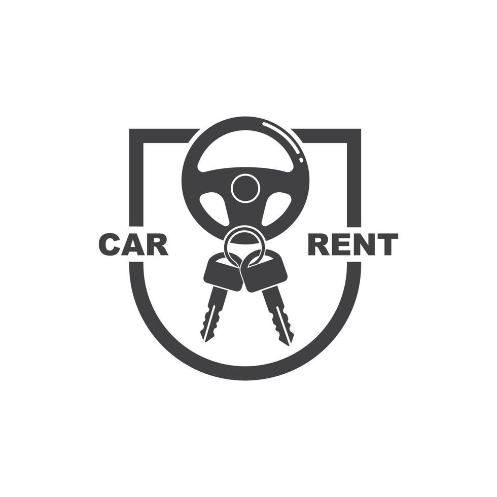 ícone e logotipo do carro renda vetor ilusão