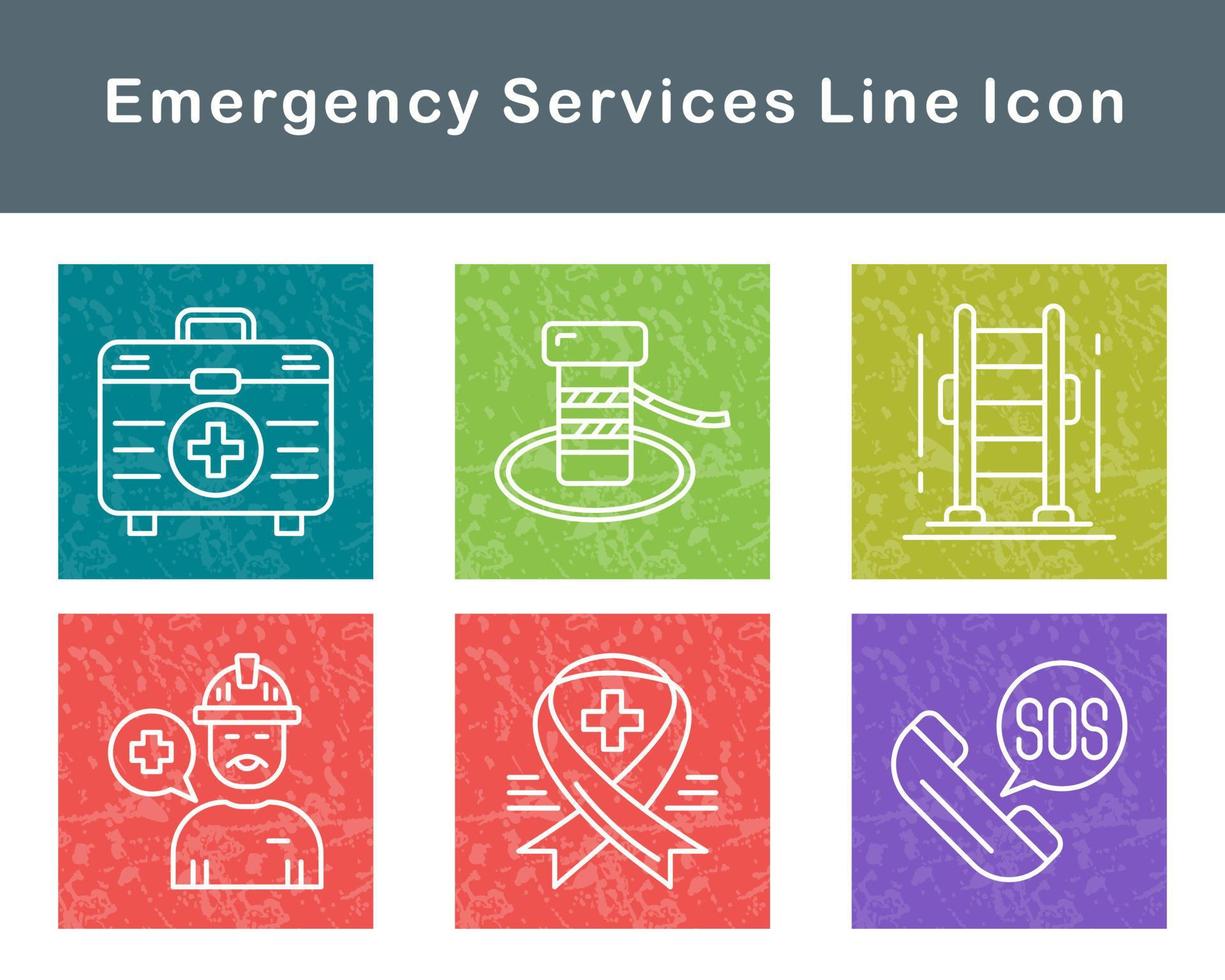 emergência Serviços vetor ícone conjunto
