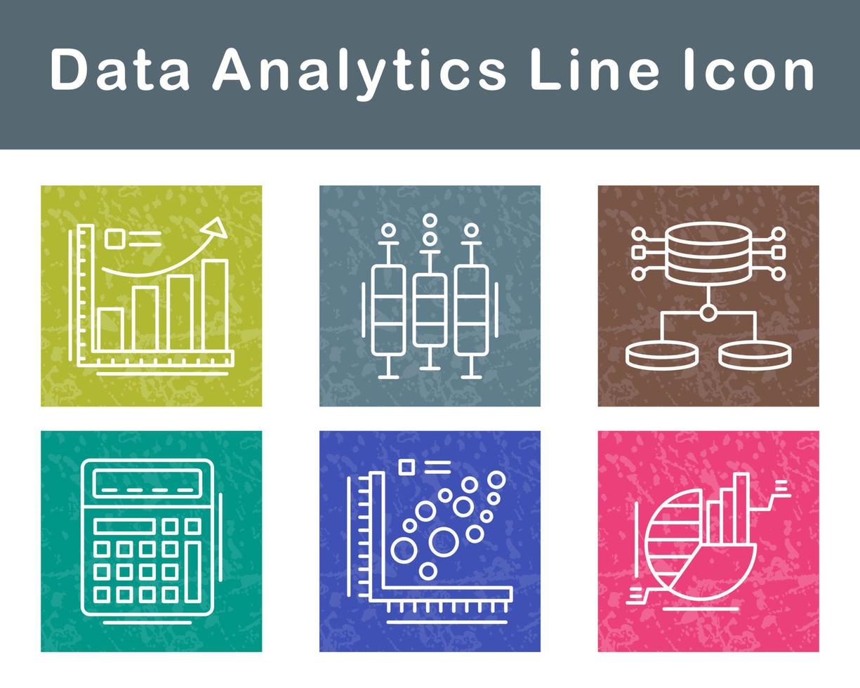 dados analytics vetor ícone conjunto