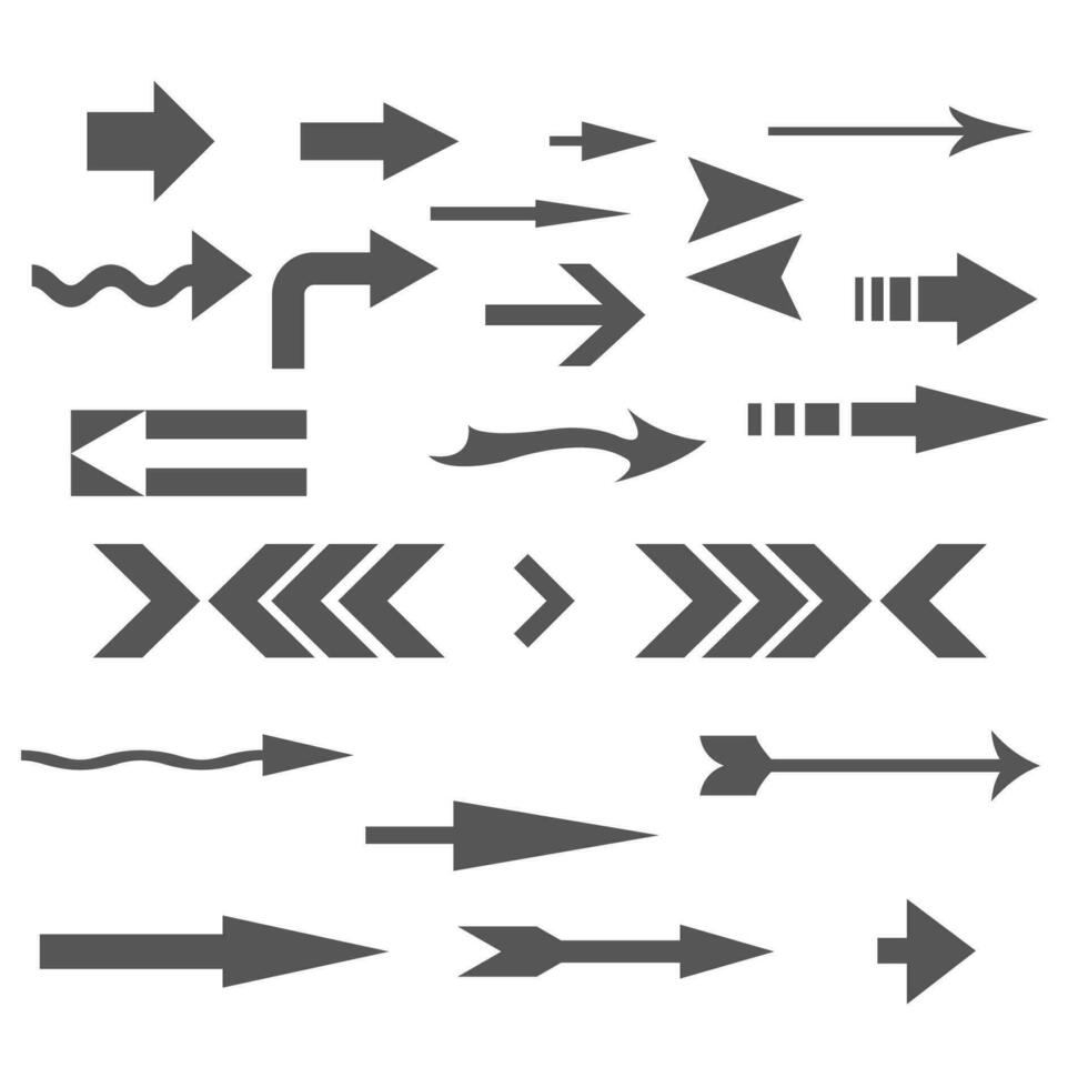 conjunto seta ícones. seta ícone. seta vetor coleção
