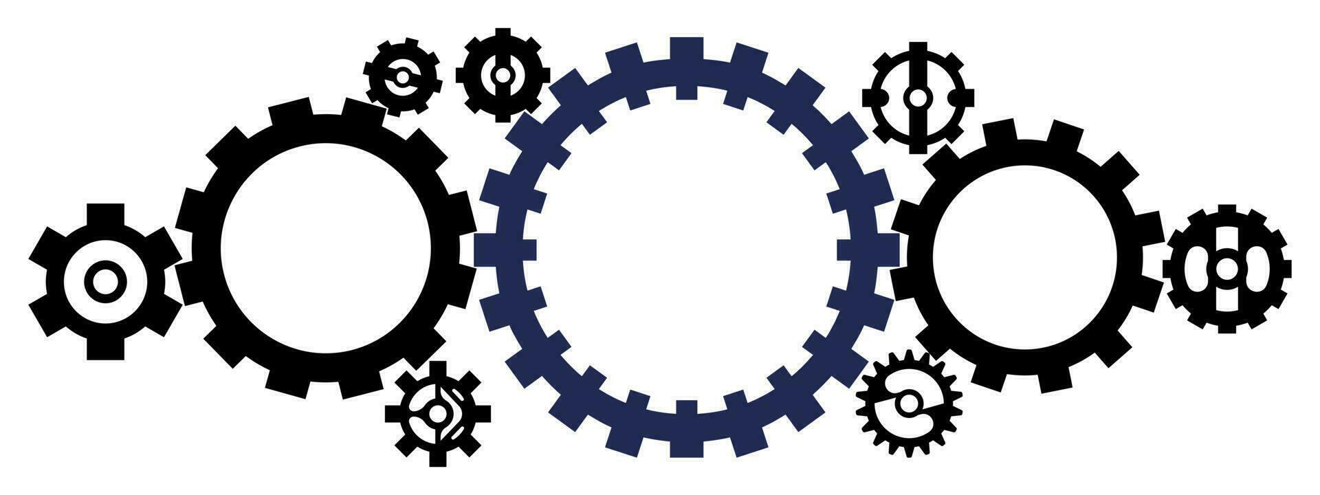 engrenagem sistema com moderno estilo isolado vetor