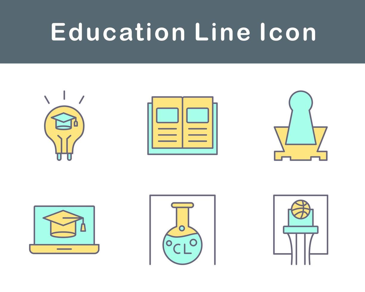 conjunto de ícones vetoriais de educação vetor