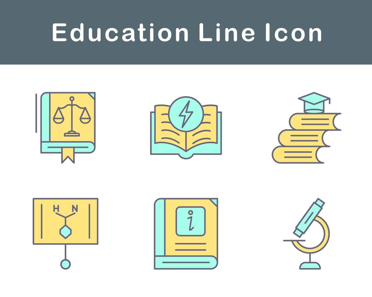 conjunto de ícones vetoriais de educação vetor