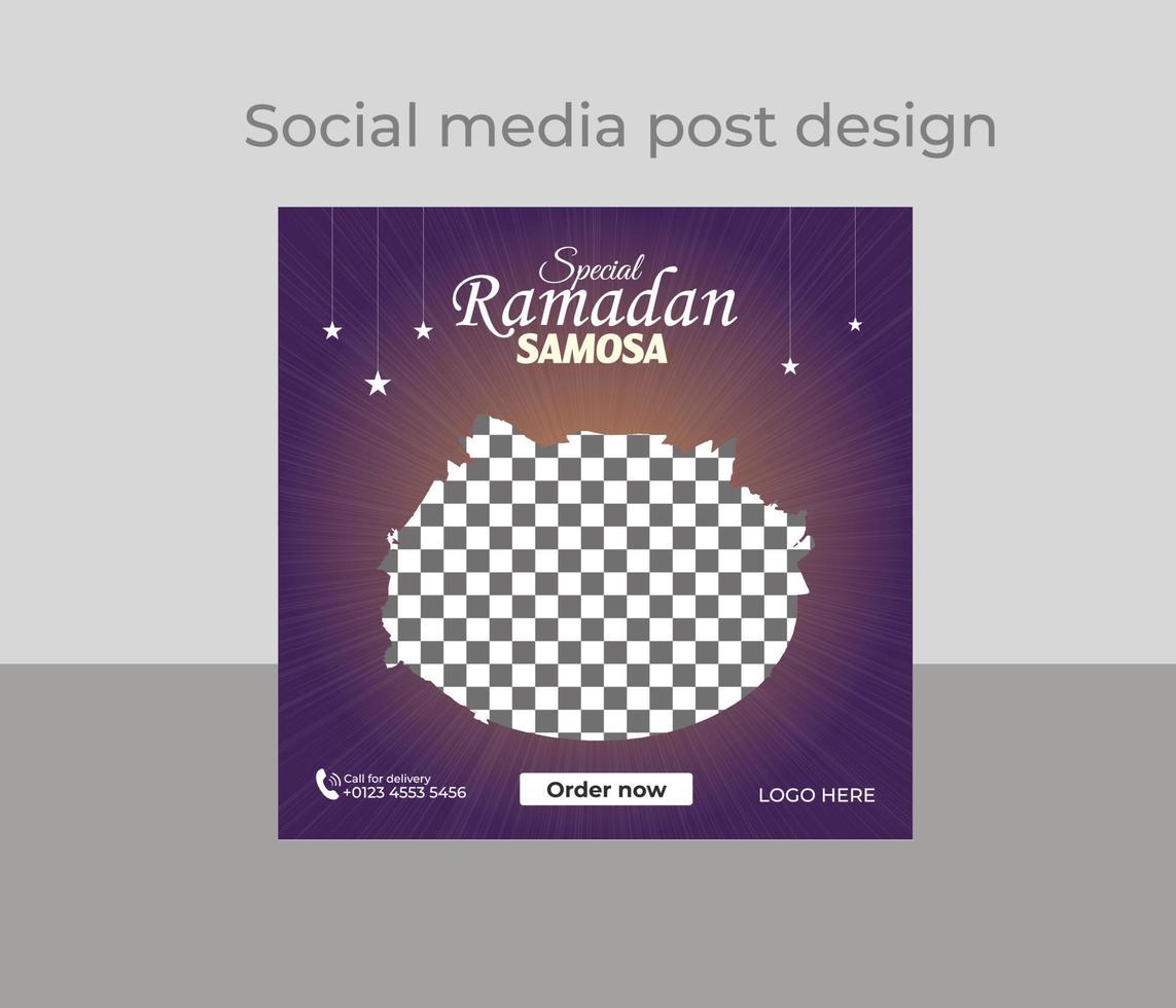 Ramadã Comida social meios de comunicação postar vetor