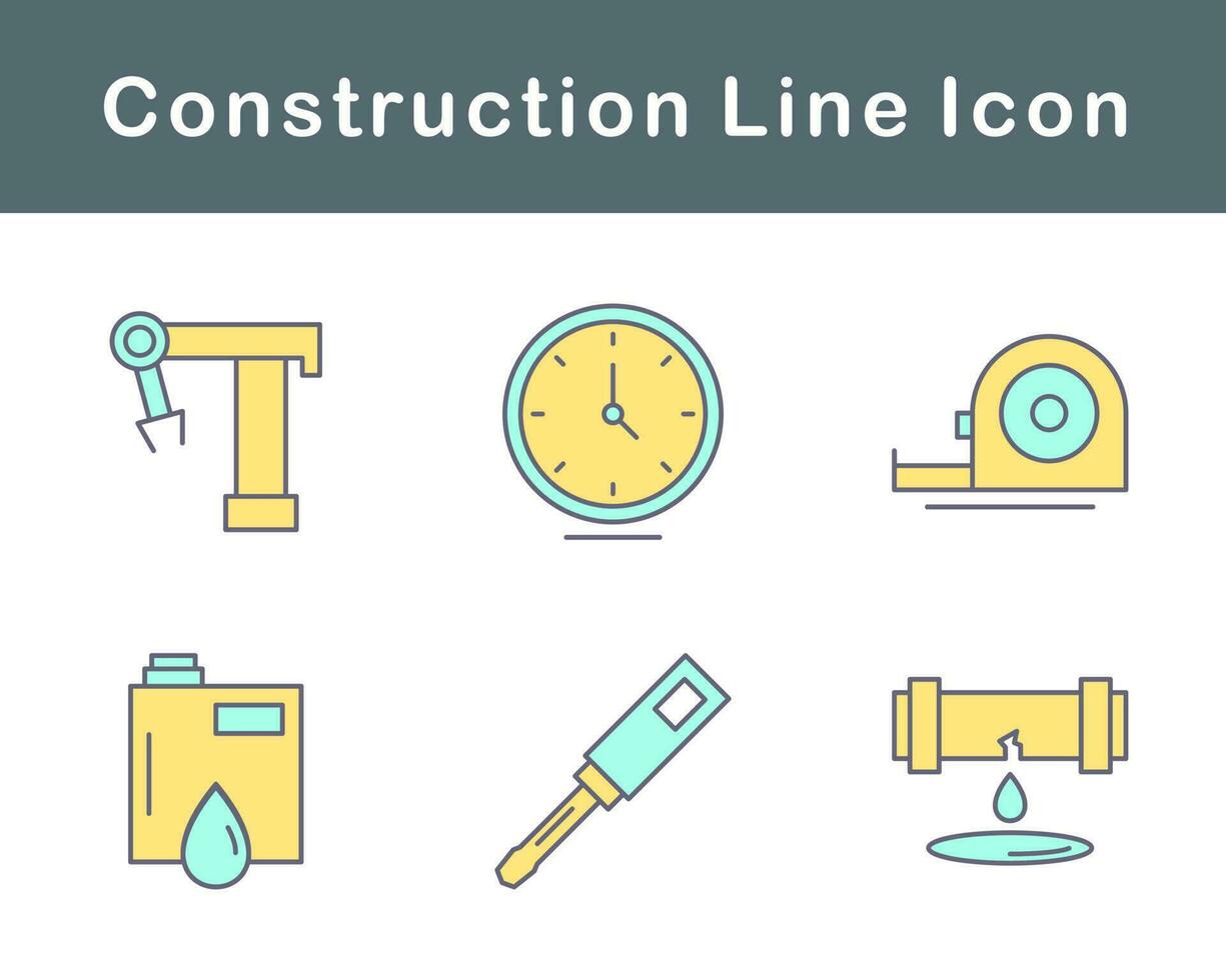 conjunto de ícones de vetores de construção