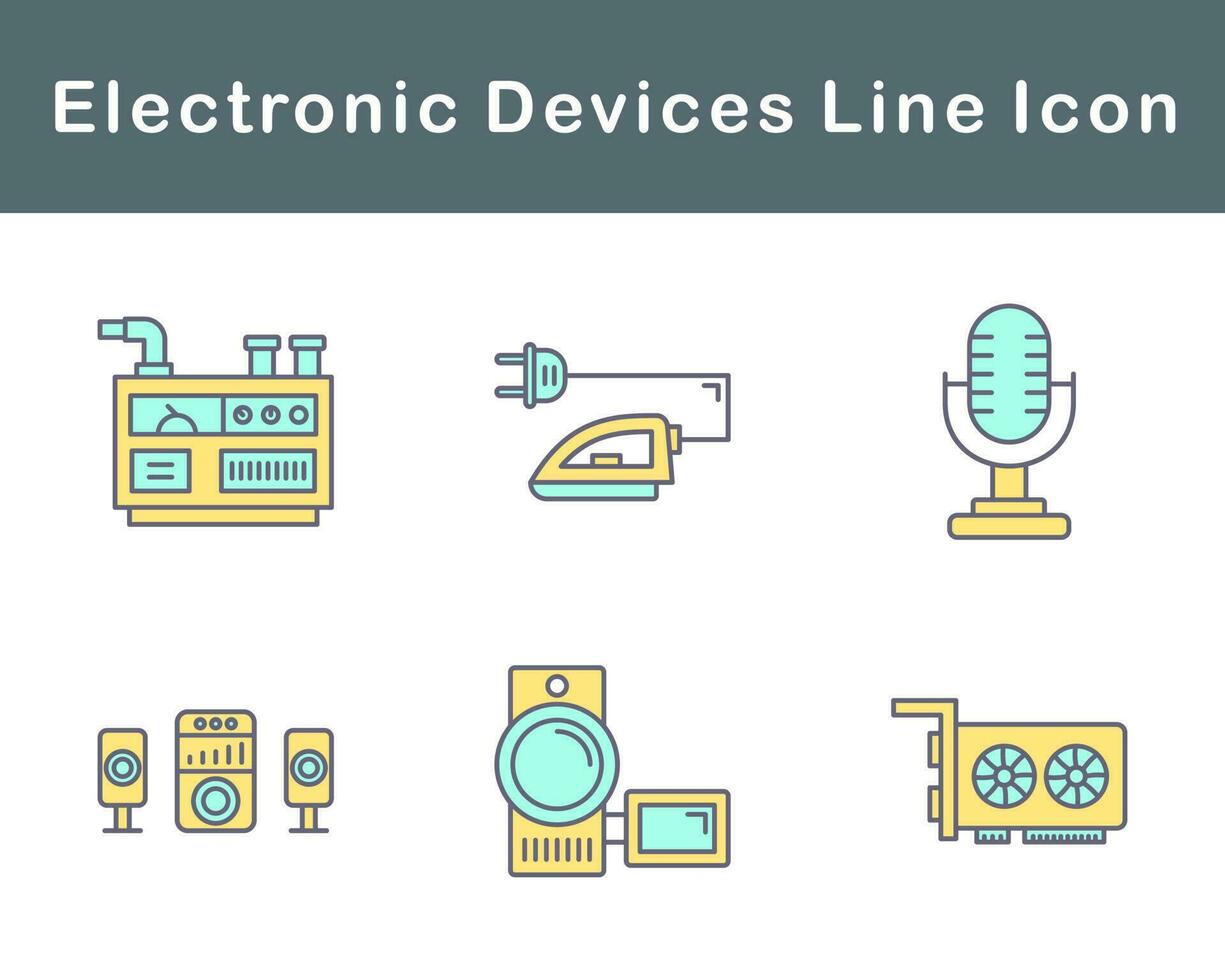 eletrônico dispositivos vetor ícone conjunto