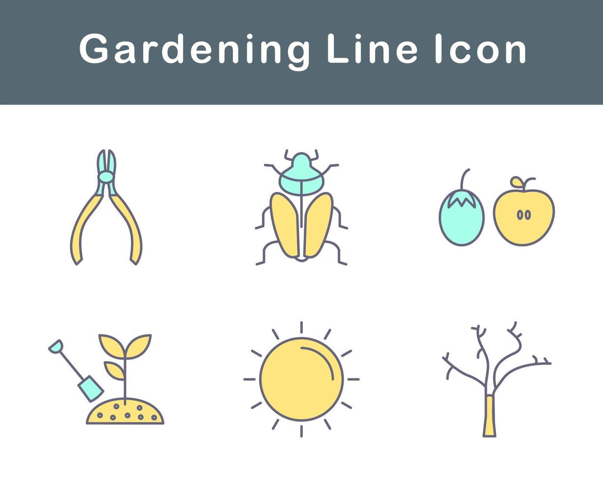 jardinagem vetor ícone conjunto