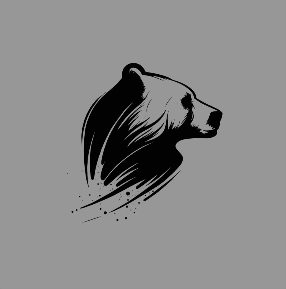 vetor Urso animal, para retro logotipos, emblemas, Distintivos, rótulo modelos e camiseta vintage Projeto elementos.