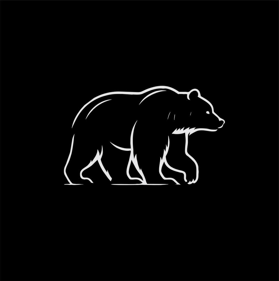 vetor Urso animal, para retro logotipos, emblemas, Distintivos, rótulo modelos e camiseta vintage Projeto elementos.