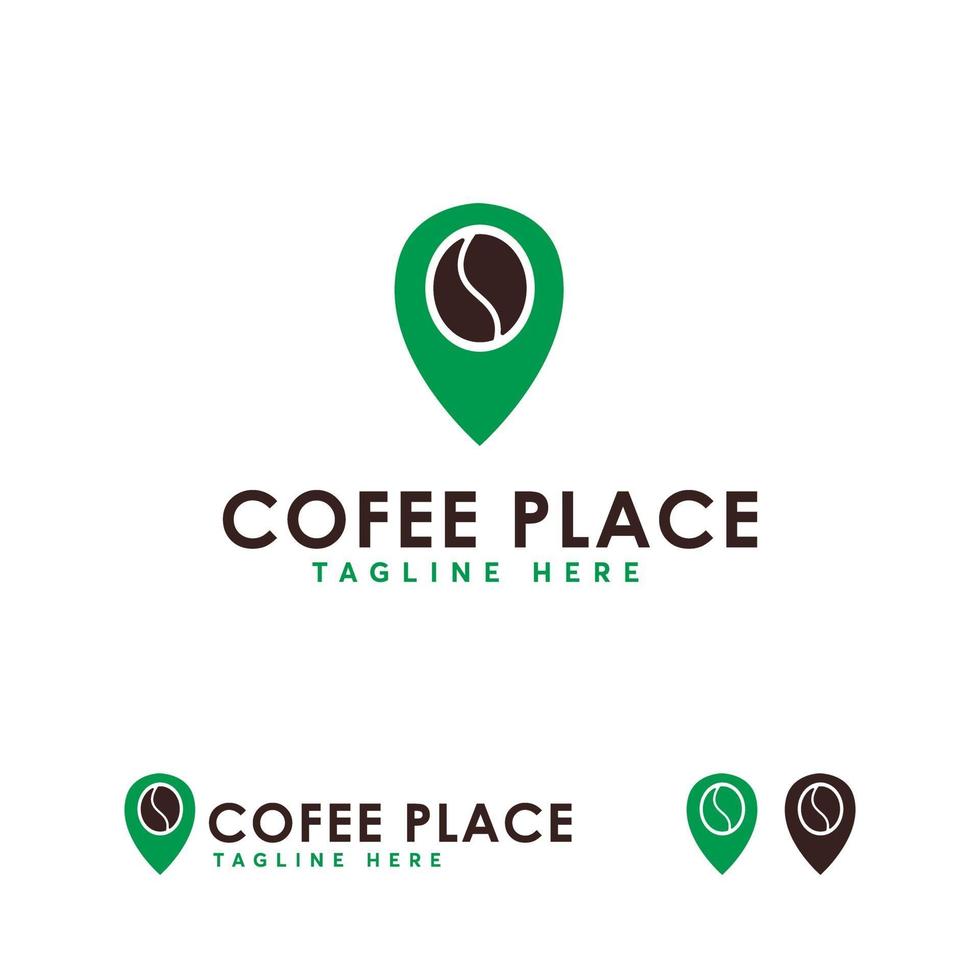 modelo de design de logotipo do coffee point, ícone do logotipo do café vetor