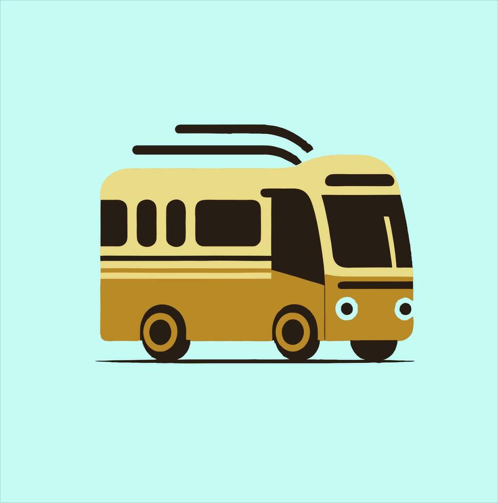 ônibus ícone definir. ônibus vetor ícone, ônibus transporte logotipo em amarelo fundo