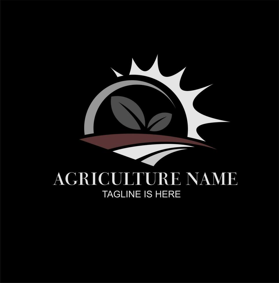 logotipo modelo com simples agricultura Projeto. vetor ilustrador