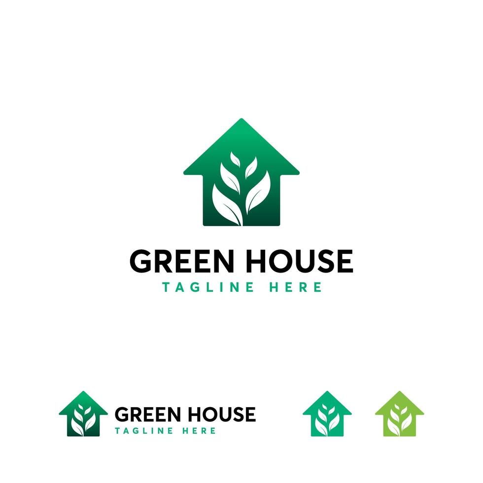 conceito de design de logotipo de casa da natureza, símbolo de logotipo de casa fresco, logotipo de construção vetor