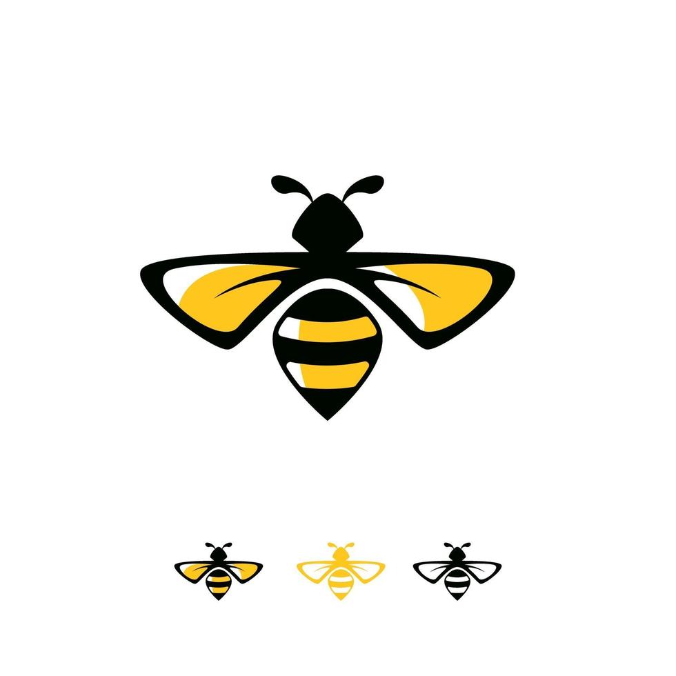 Vetor de conceito de design de ícone de abelha elegante, conceito de símbolo de ícone de vespa