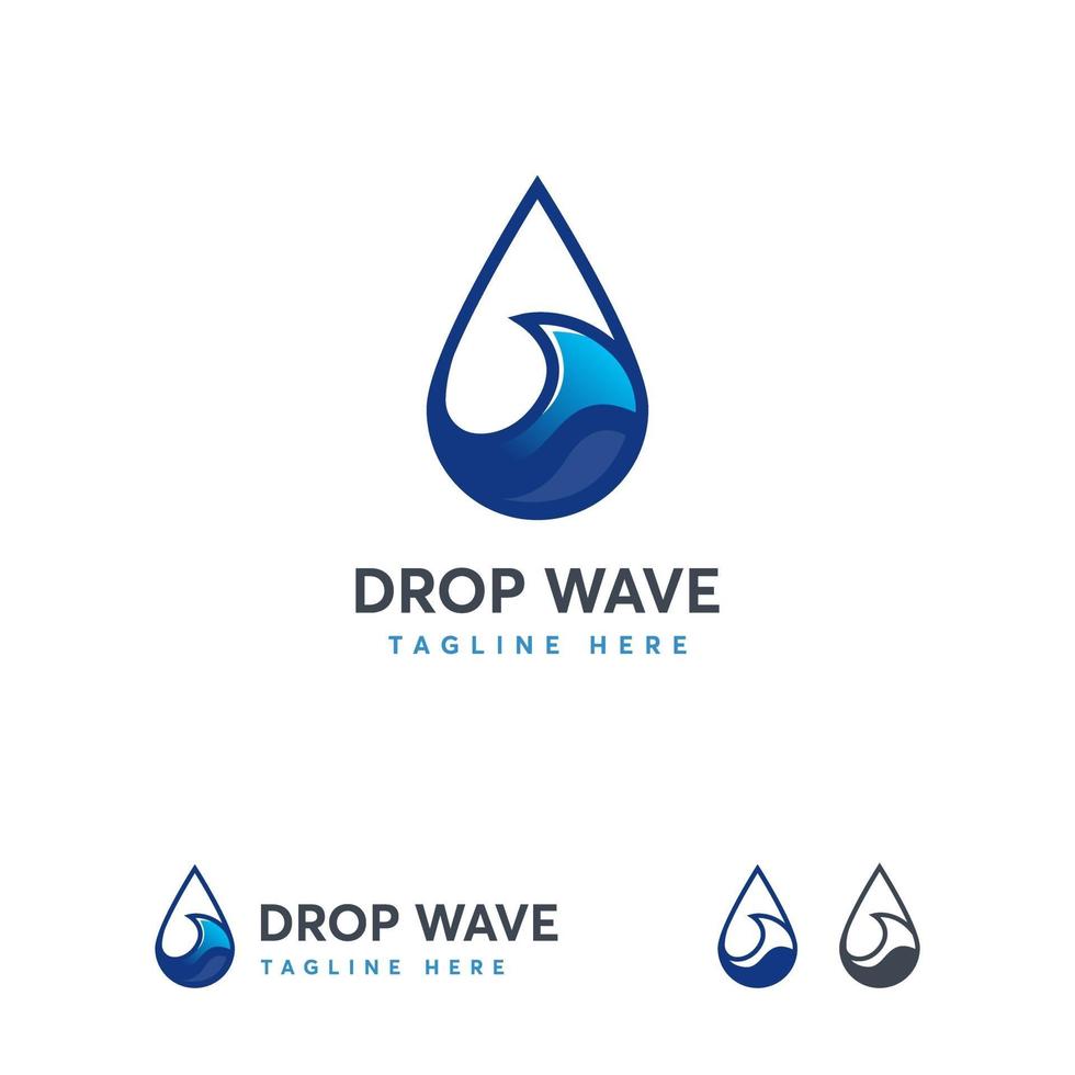 drop wave logo designs concept vector, ocean wave logo template vetor