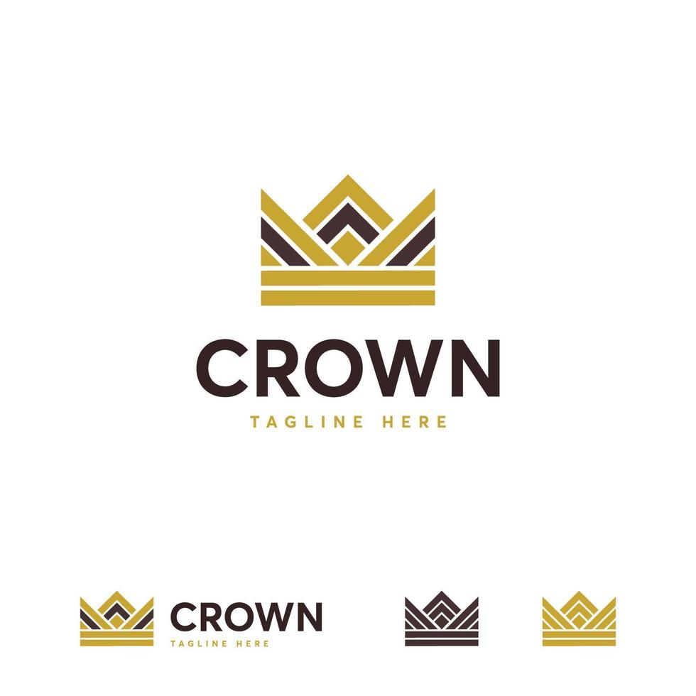 Crown Logo Design Concept Vector, King Fashion Logo Symbol vetor