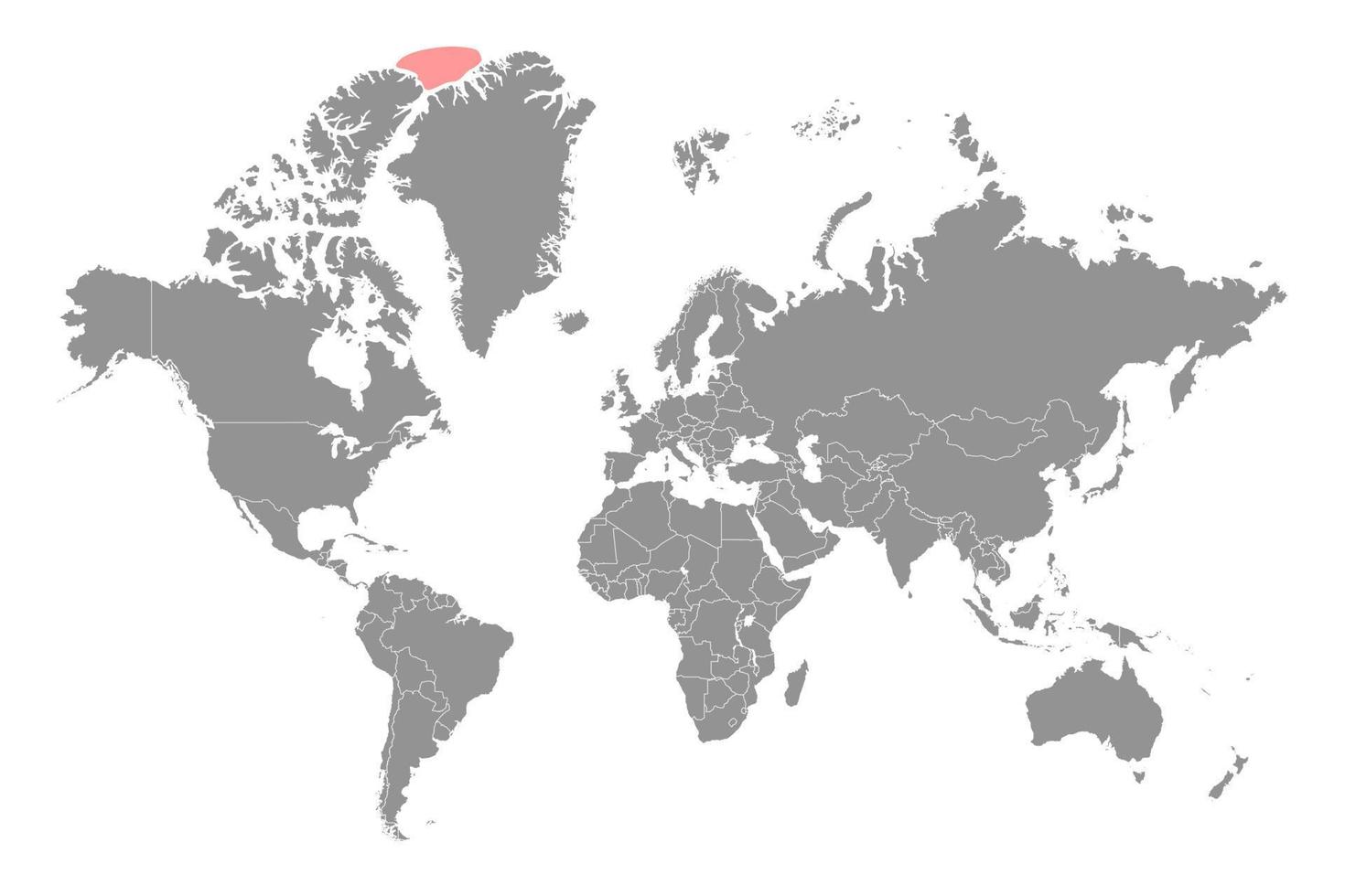 Lincoln mar em a mundo mapa. vetor ilustração.