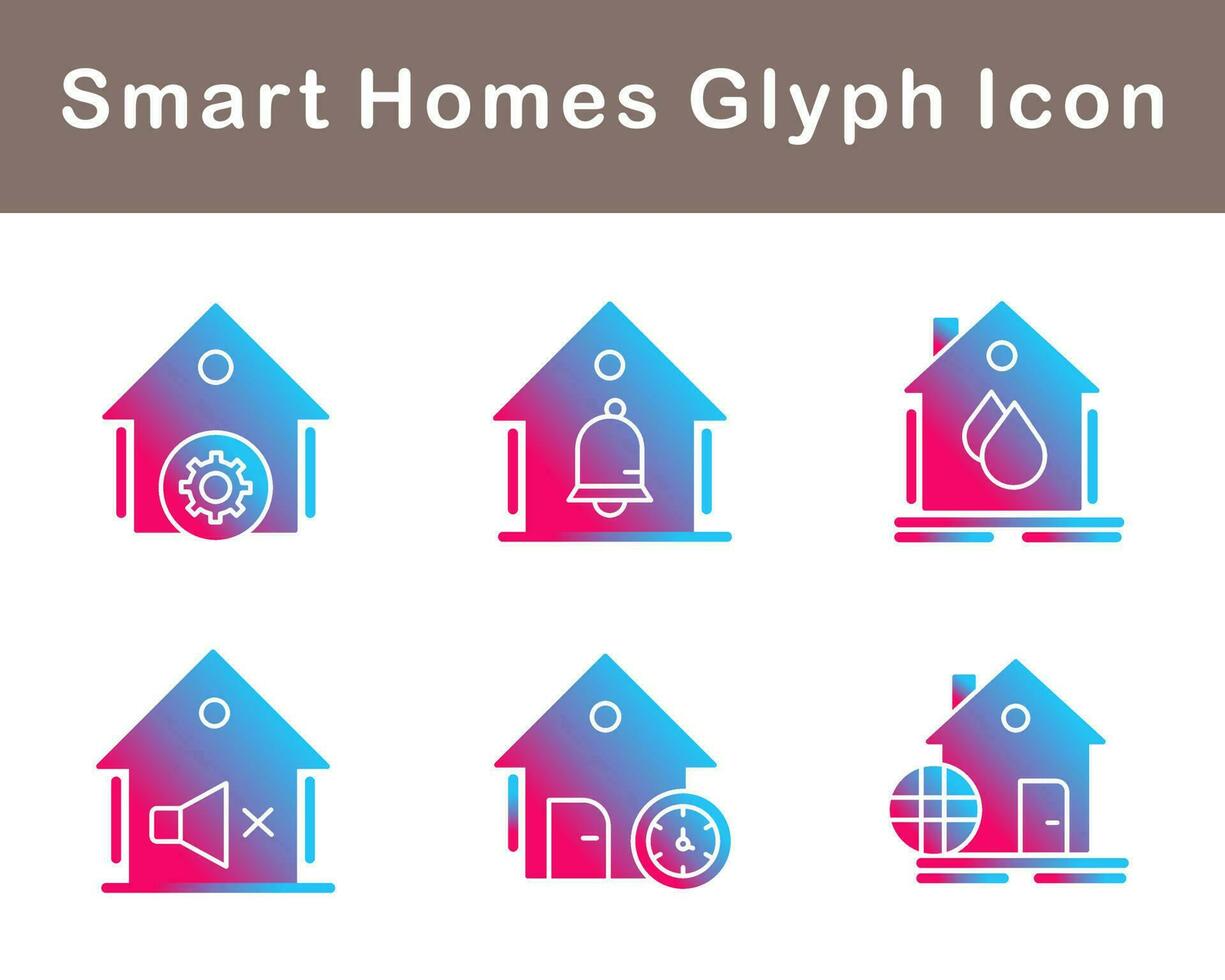 inteligente casas vetor ícone conjunto