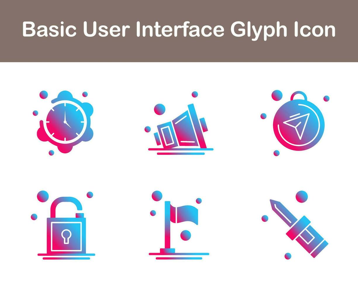 básico do utilizador interface vetor ícone conjunto
