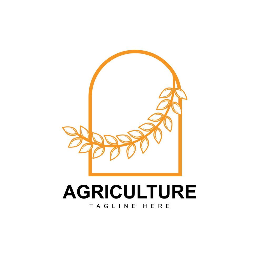 arroz logotipo, agricultura projeto, vetor trigo arroz ícone modelo ilustração