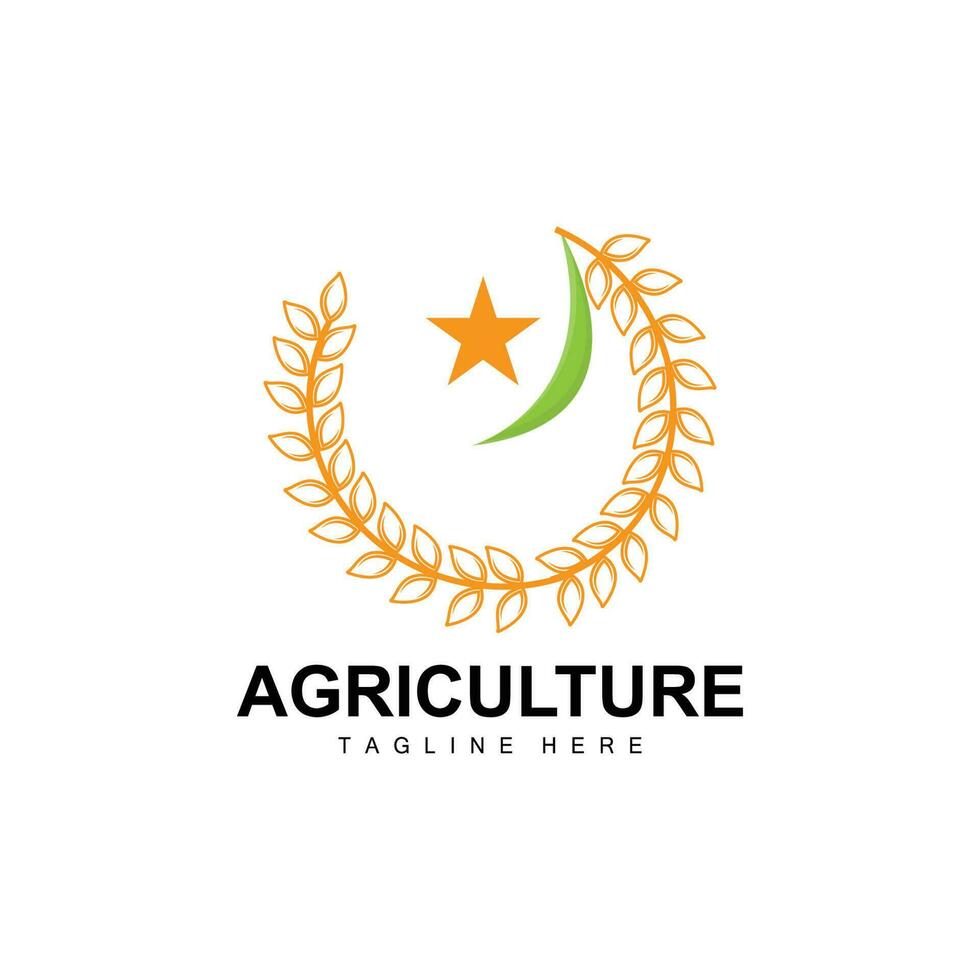 arroz logotipo, agricultura projeto, vetor trigo arroz ícone modelo ilustração