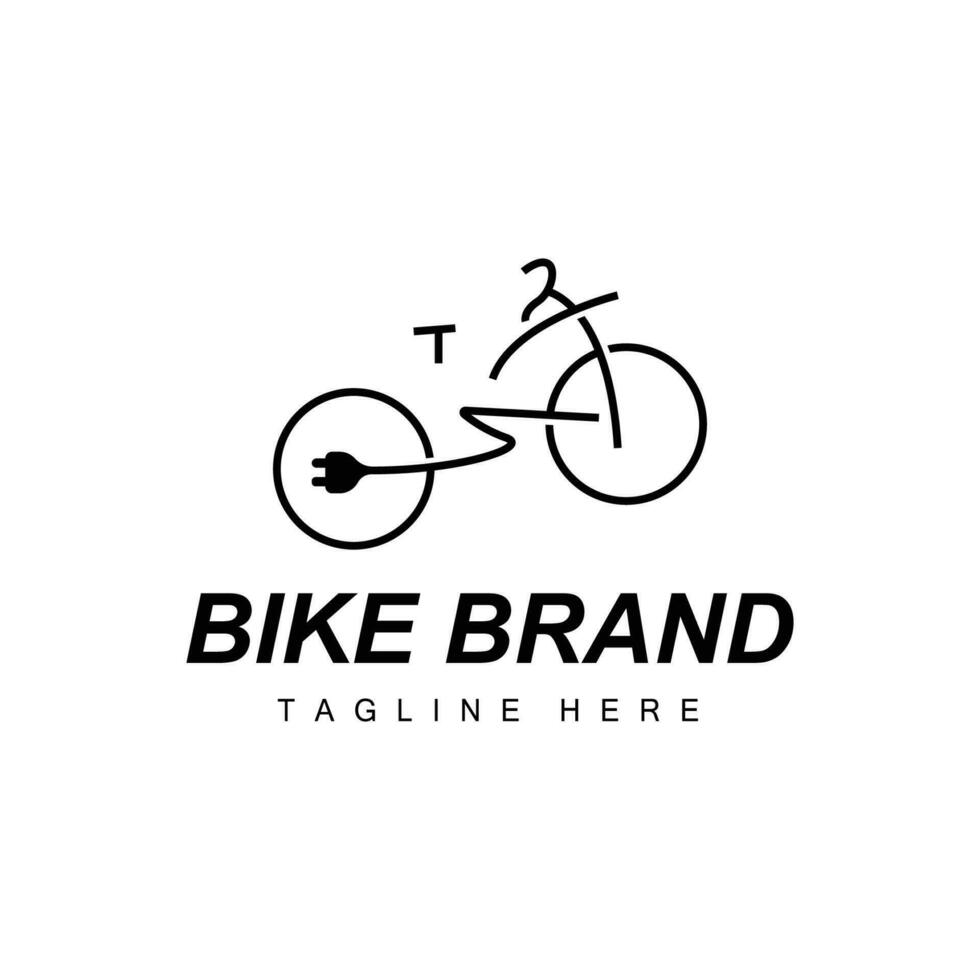 bicicleta logotipo, veículo vetor, bicicleta silhueta ícone, simples Projeto inspiração vetor