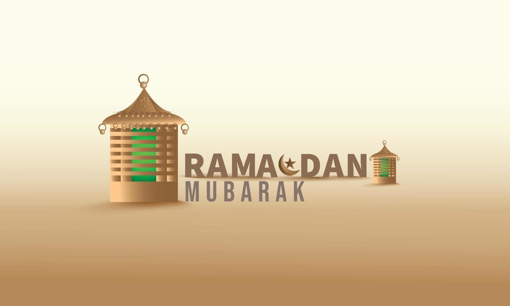 Ramadã kareem saudações. islâmico projeto, ouro cor, cartão, Ramadã fundo vetor
