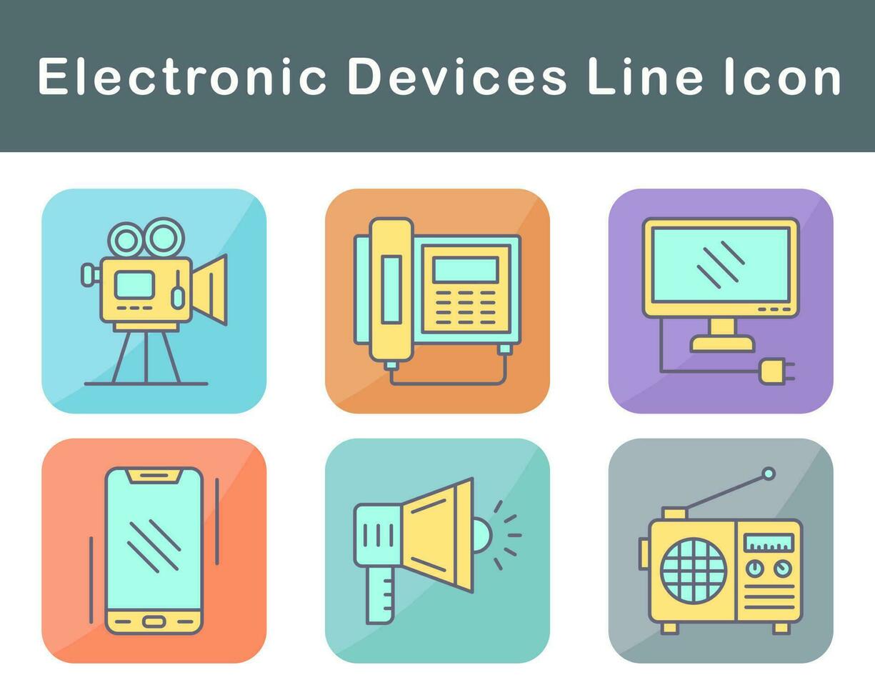 eletrônico dispositivos vetor ícone conjunto