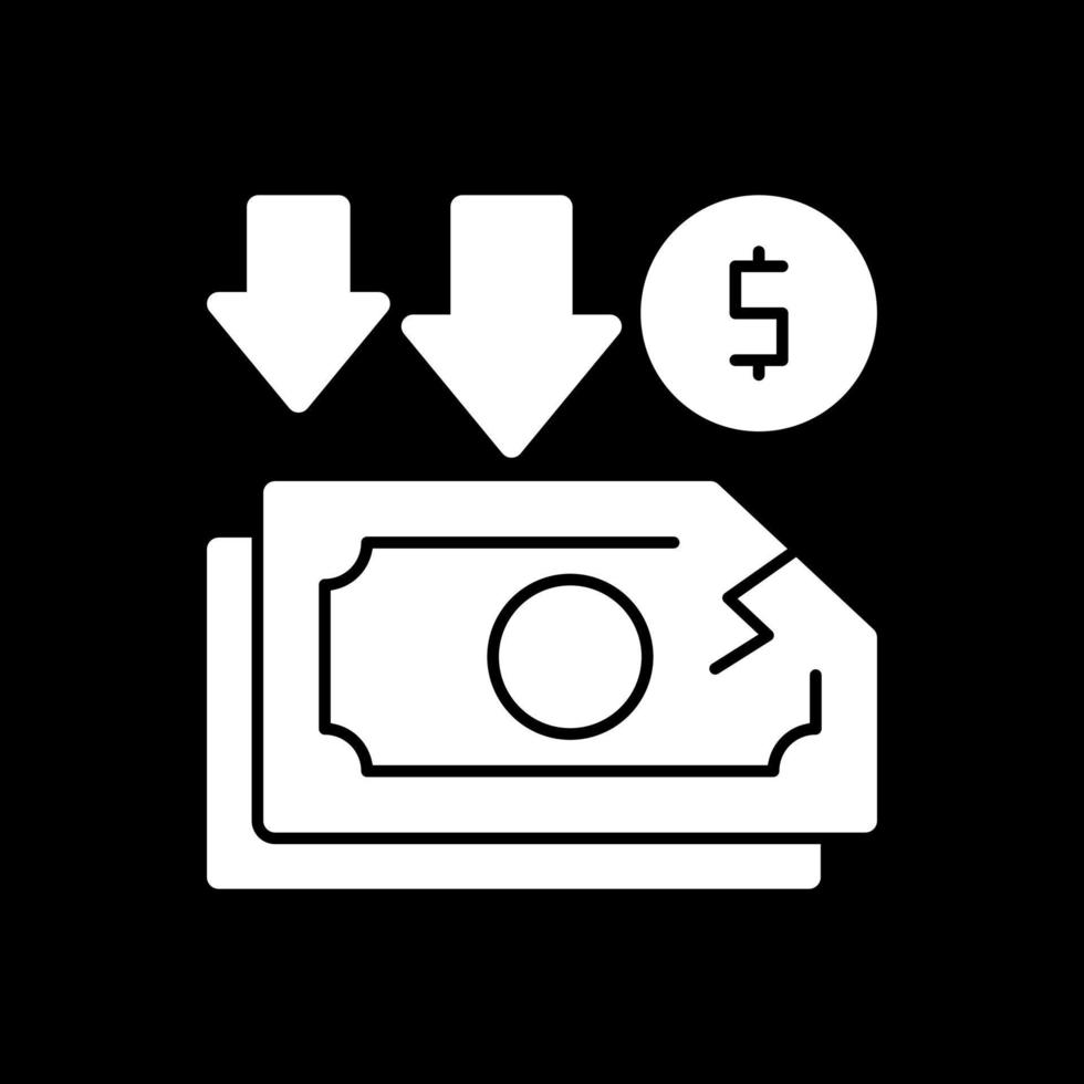 design de ícone de vetor de falência